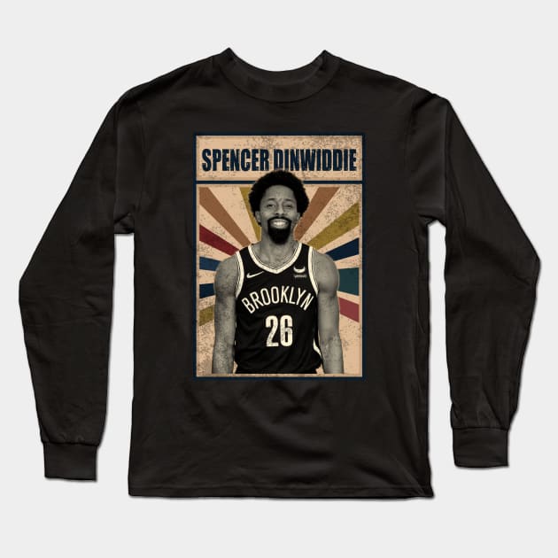 Brooklyn Nets Spencer Dinwiddie Long Sleeve T-Shirt by RobinaultCoils